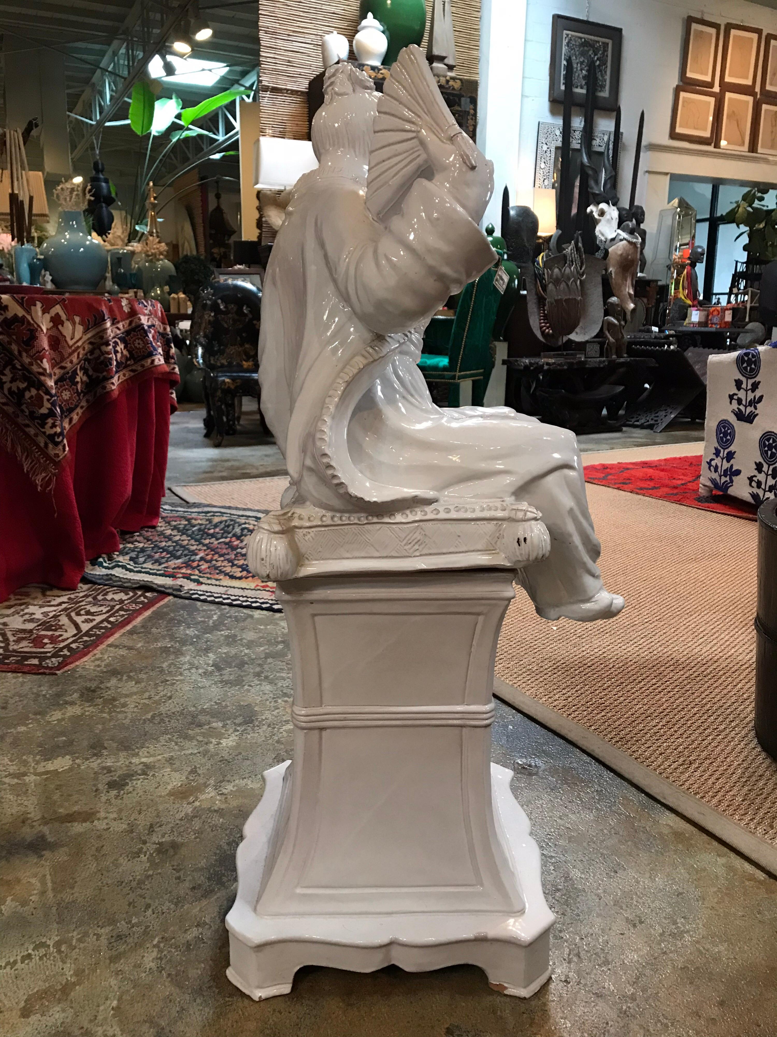 Late 20th Century Italian Chinoiserie Statue For Sale