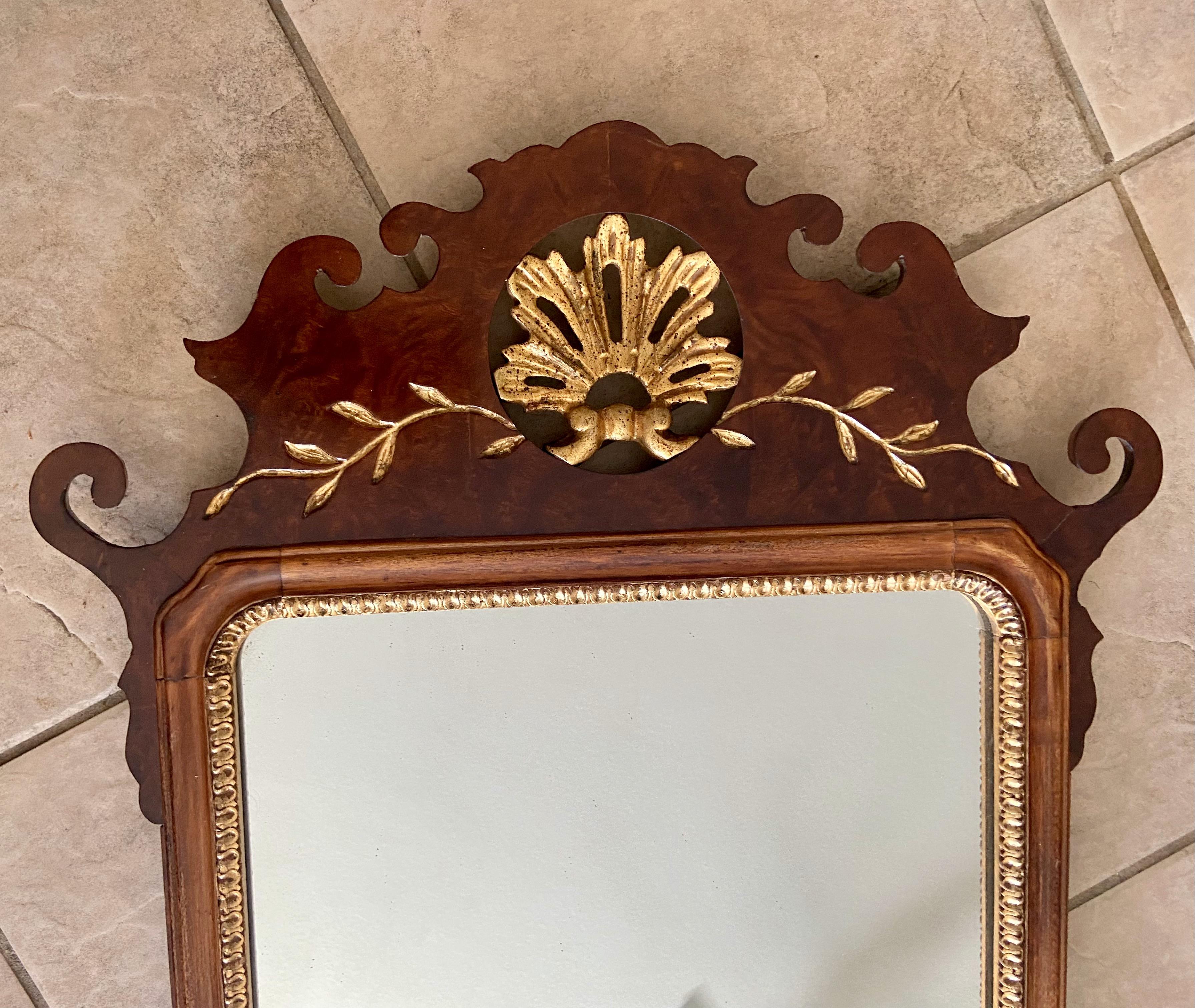 Mid-20th Century Italian Chippendale Style Wall Mirror