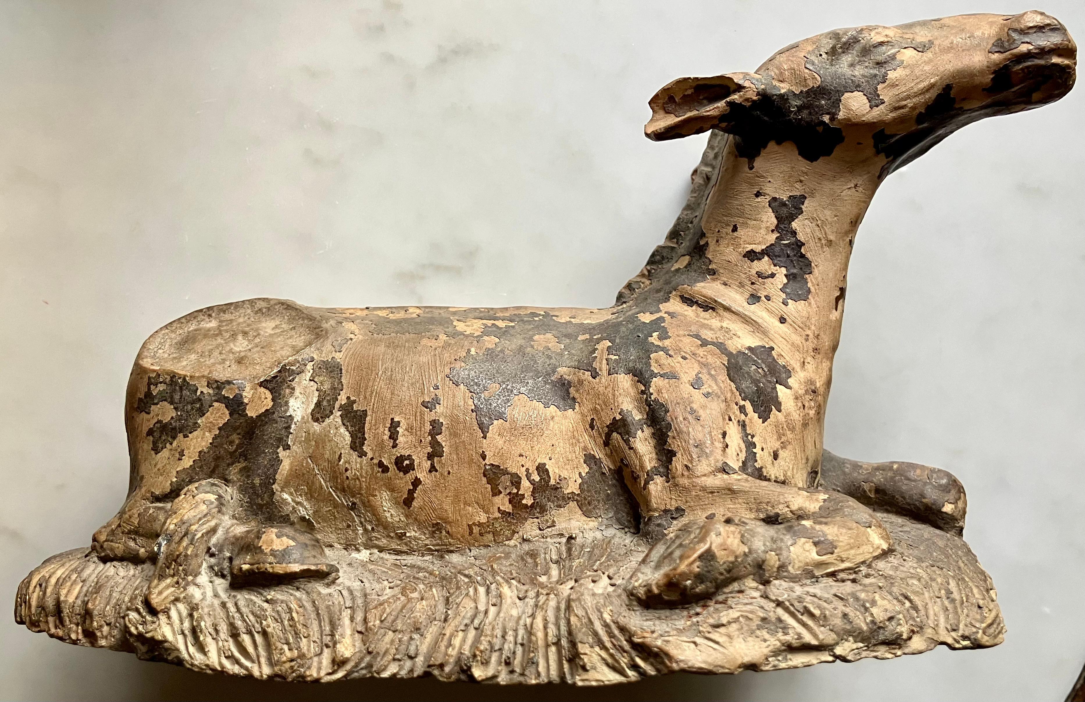 Hand-Carved Italian Christmas Manger Animals For Sale