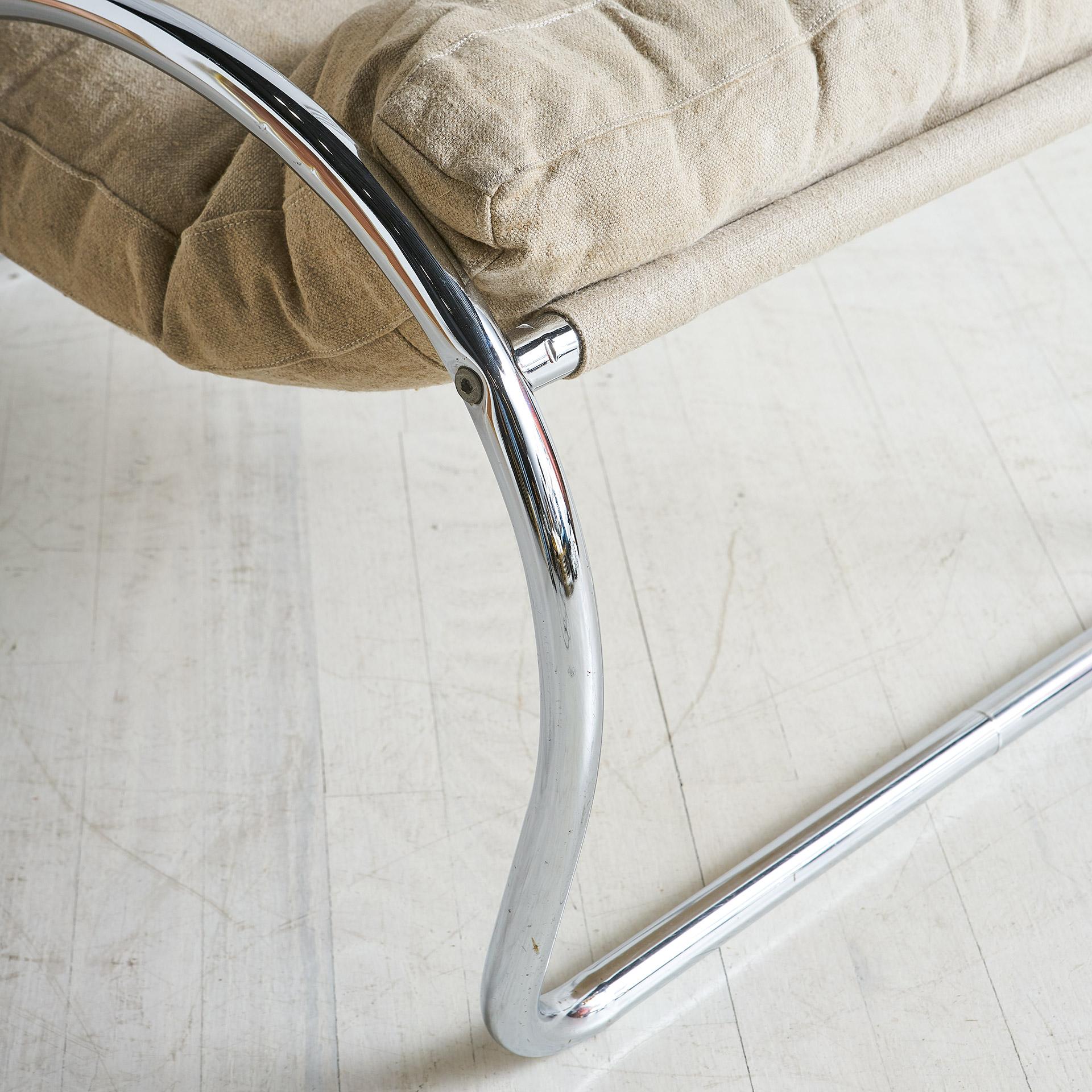 20th Century Italian Chrome Accent Chair