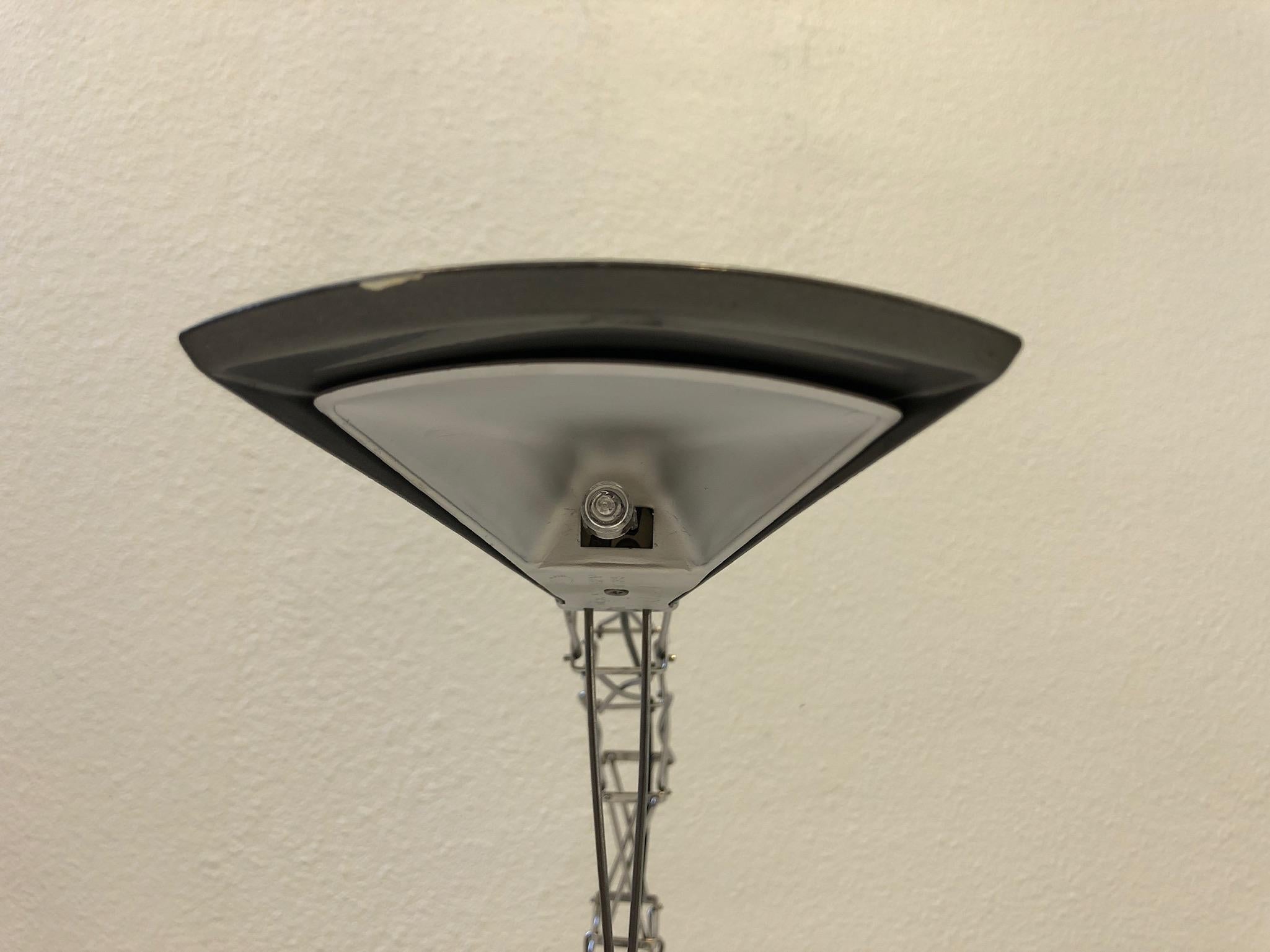 Italian Chrome and Gray Table Lamp by Yaacov Kaufman for Lumina 2