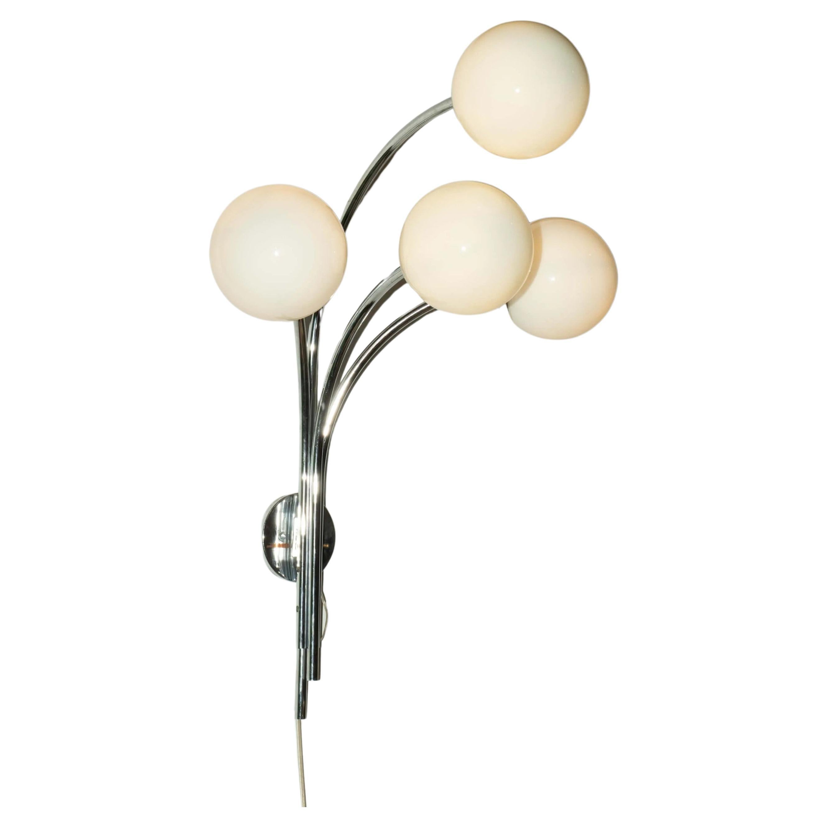 Italian Chrome "Bouquet" Sconce by Sergio Asti for Arteluce For Sale