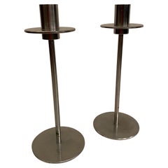 Italian Chrome Candlesticks