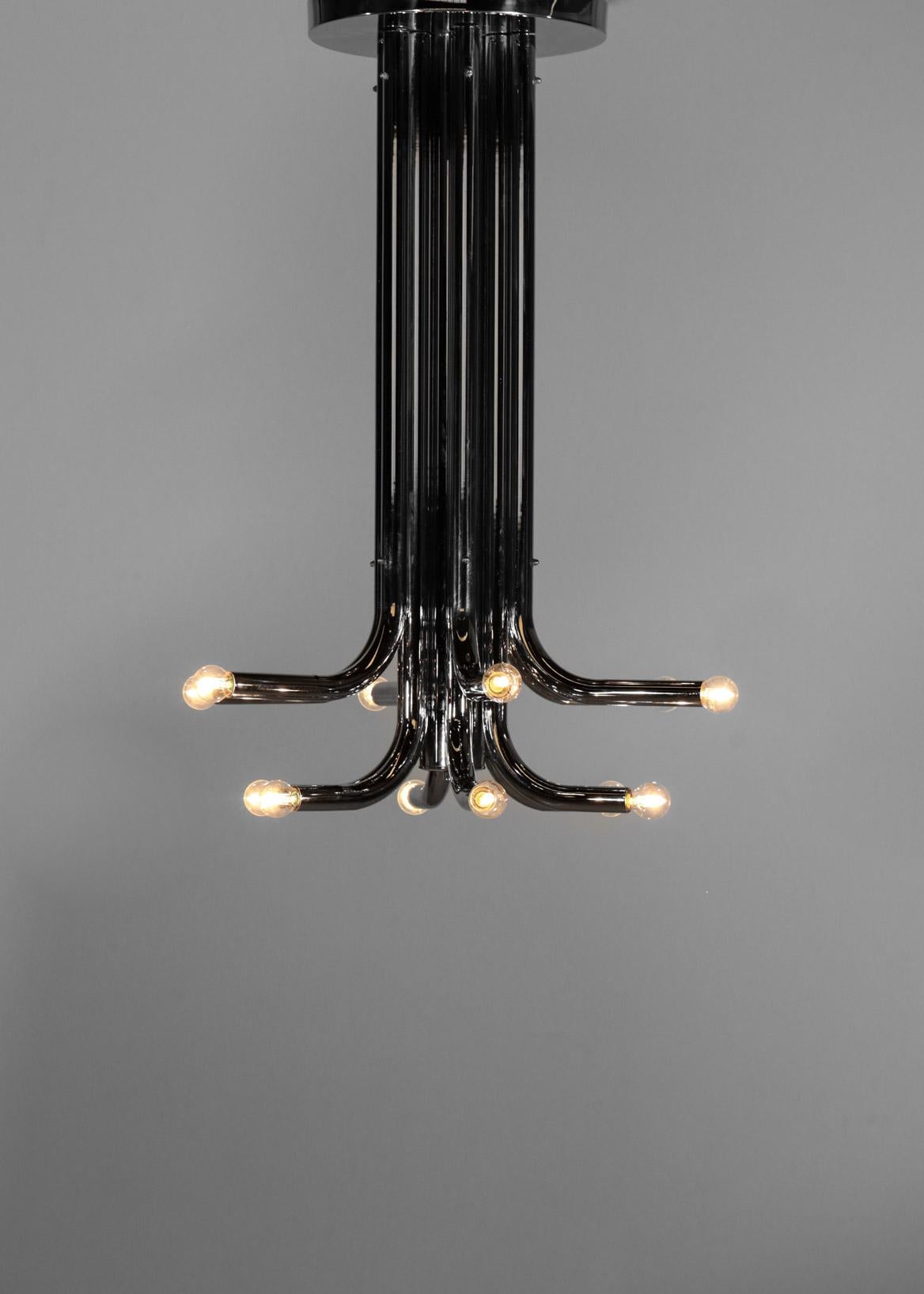 Italian Chrome Chandelier from the 1970s Vintage 5