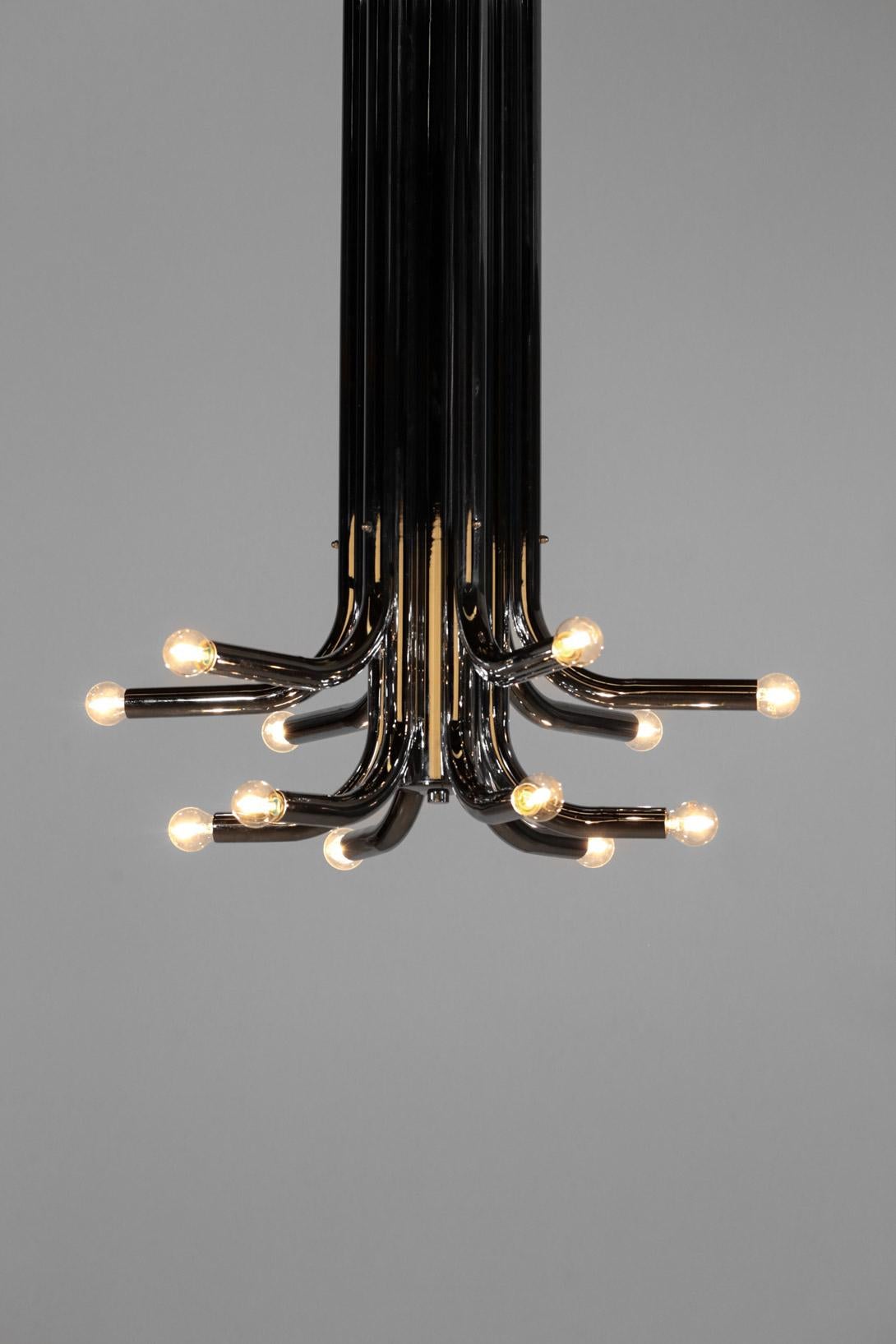 Italian Chrome Chandelier from the 1970s Vintage 6