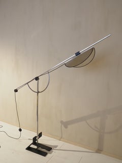 Italian chrome compass floorlamp 1970's