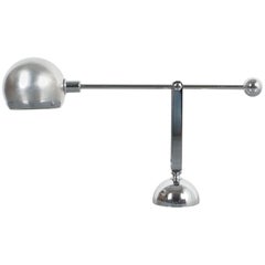 Italienische chrom-gegengewicht tischlampe von Sergio Asti