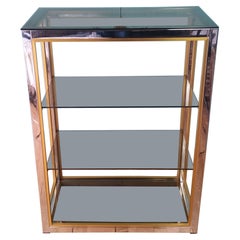 Italian Chrome Display Cabinet by Renato Zevi, 1970's