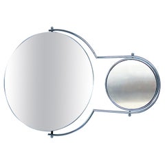 Italian Chrome Double Wall Mirror by Rodney Kinsman