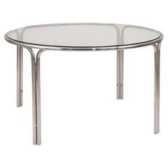 Italian Chrome & Glass Dining Table, 1970's