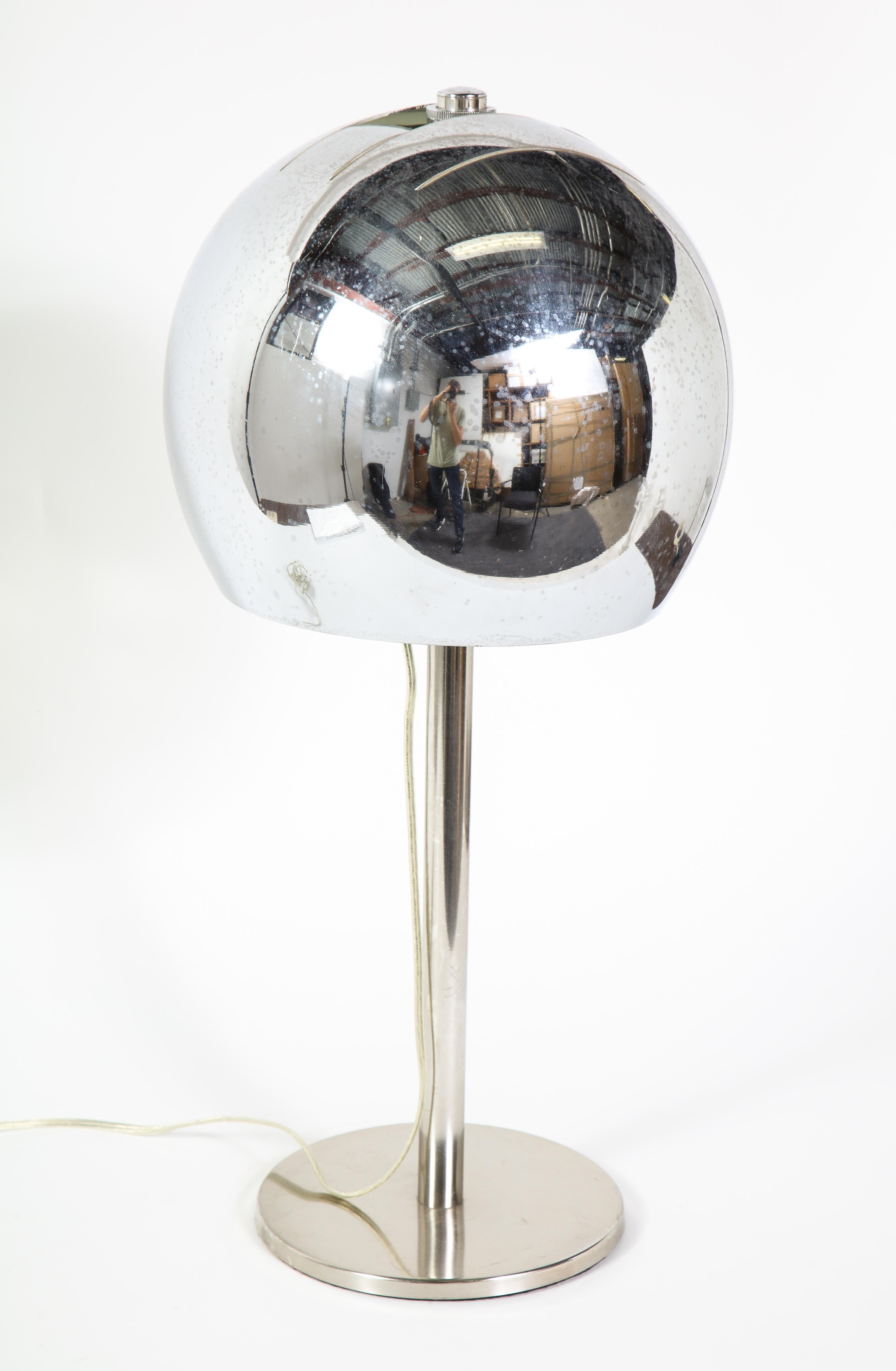 Italian Chrome Globe Table Lamp, circa 1960 4