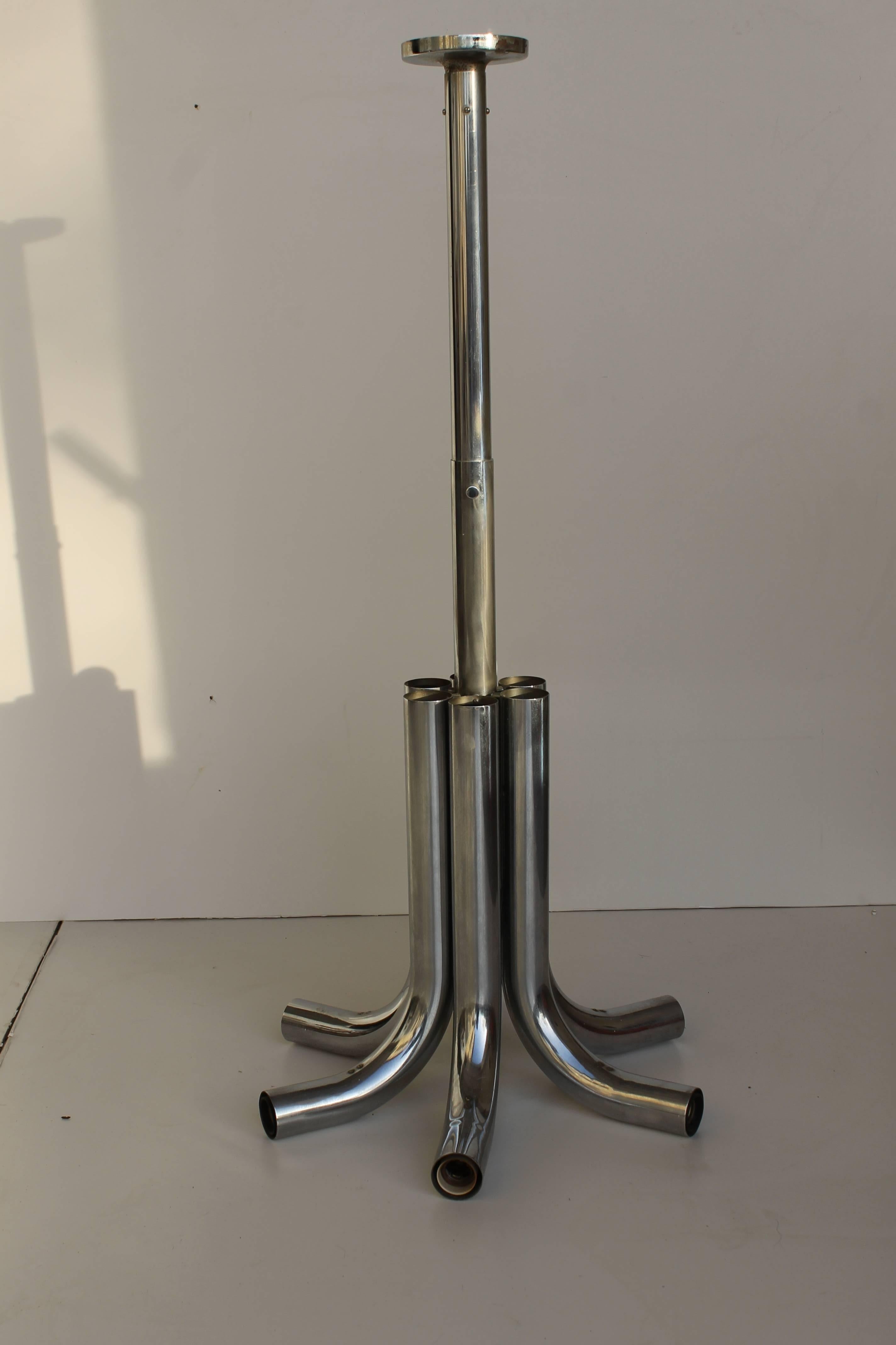 Lampe à suspension italienne mi-siècle en métal chromé de Stilux Milano, 1968 Bon état - En vente à Sacile, PN