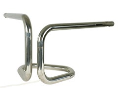 Italian Chrome-Plated Metal 1970s Adjustable Tubolar Lamp