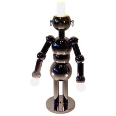 Italian Chrome Robot Lamp by Torino