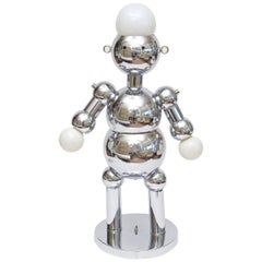 Vintage Italian Chrome Sculptural Robot Lamp/ FINALE SALE