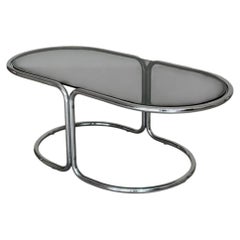 Italian Chrome & Smoked Glass Coffee Table, 1970s