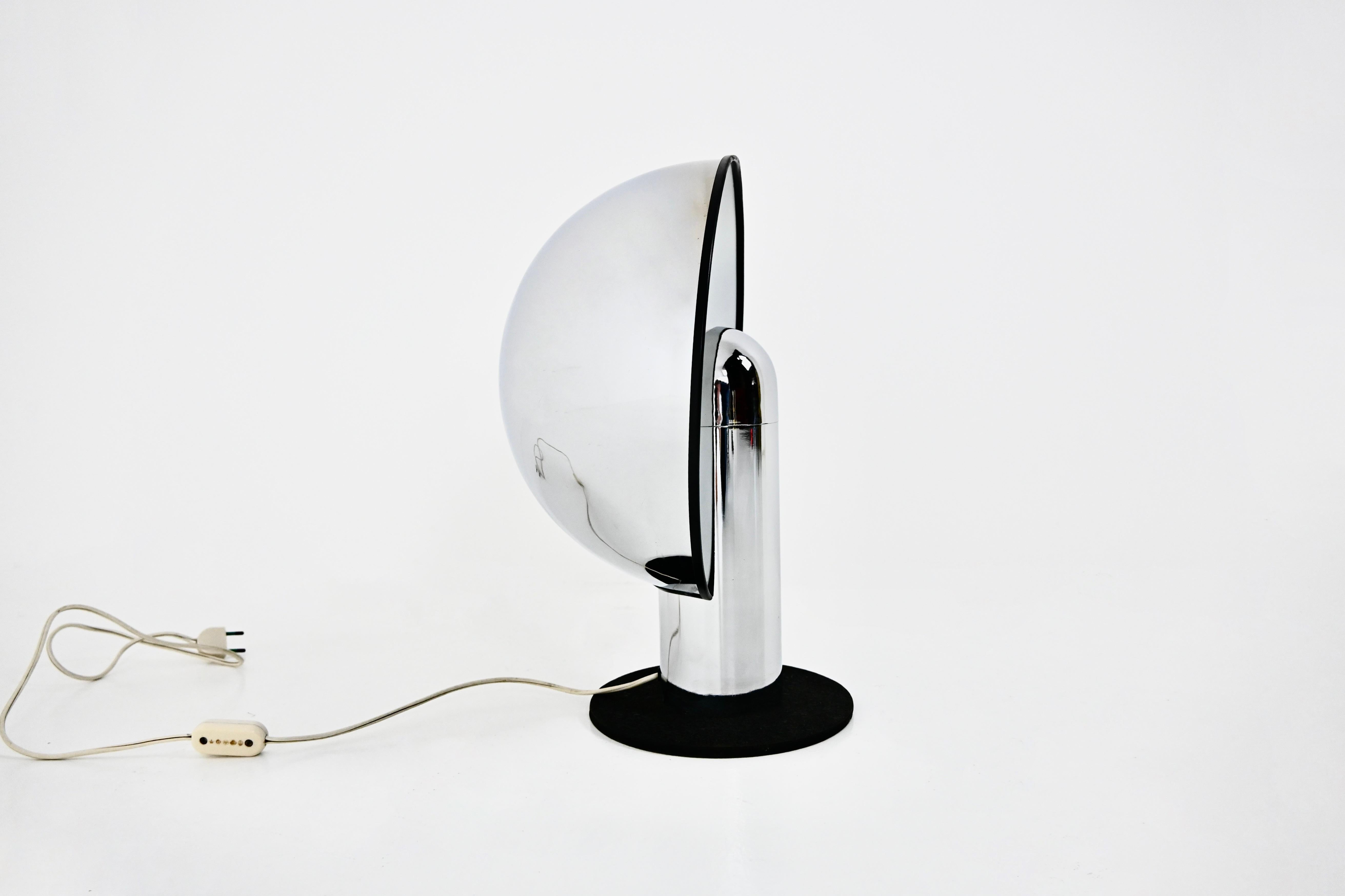 Lampada da tavolo italiana cromata, anni '60 3