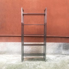 Italian Chromed Steel and Smoked Glass Bookcase, 1970s