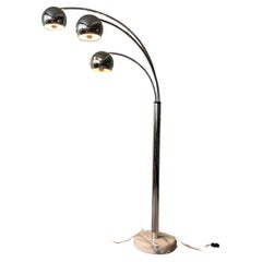 Italian Chromed Steel Floor Lamp with Three Arms by Goffredo Reggiani, 1970s