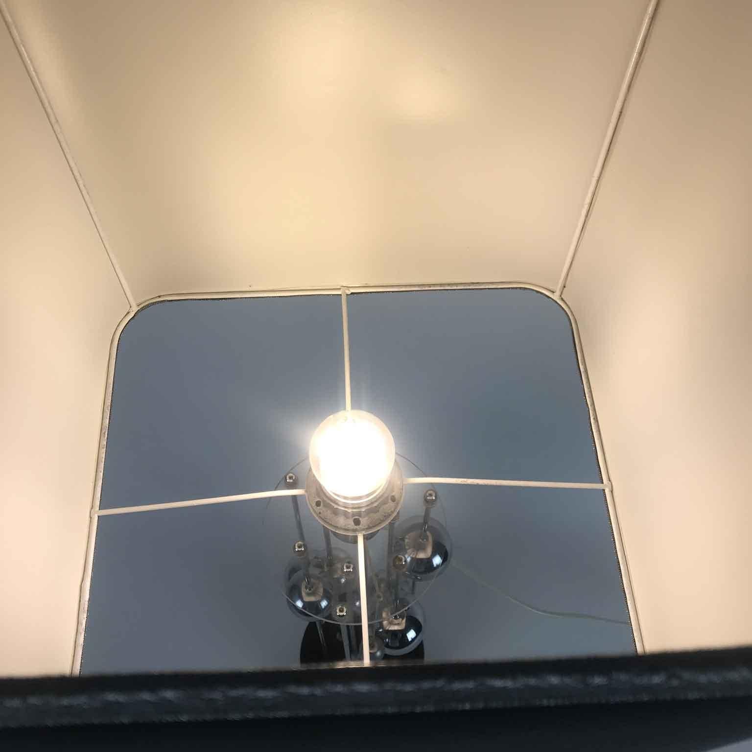 Lampe de bureau Banci Firenze du 20ème siècle en acier chromé  Lampe italienne  Teinte noire en vente 2