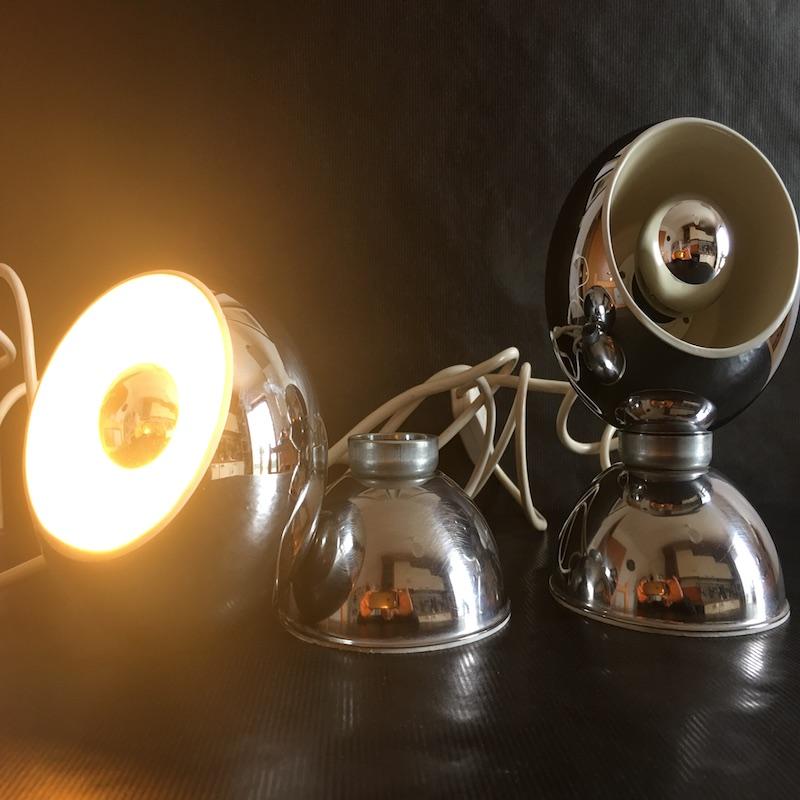 Silvered  Lamps by Goffredo Reggiani, 1970s For Sale