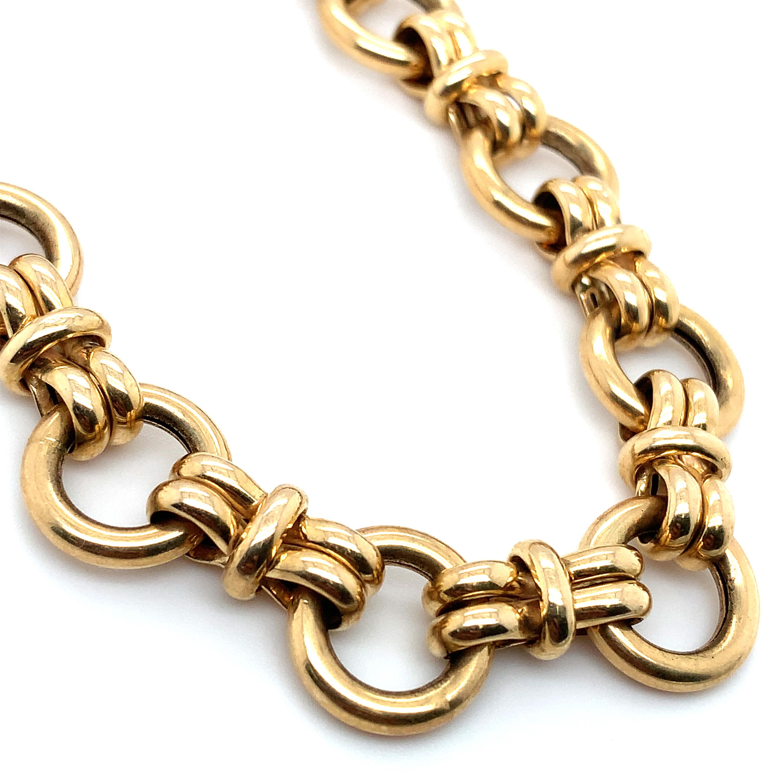 Italienische große italienische Kette im klobigen Stil 14k Gelbgold 2