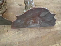 Italian Circa 1800s Wood Carved Gilt Gold Angel Shelves