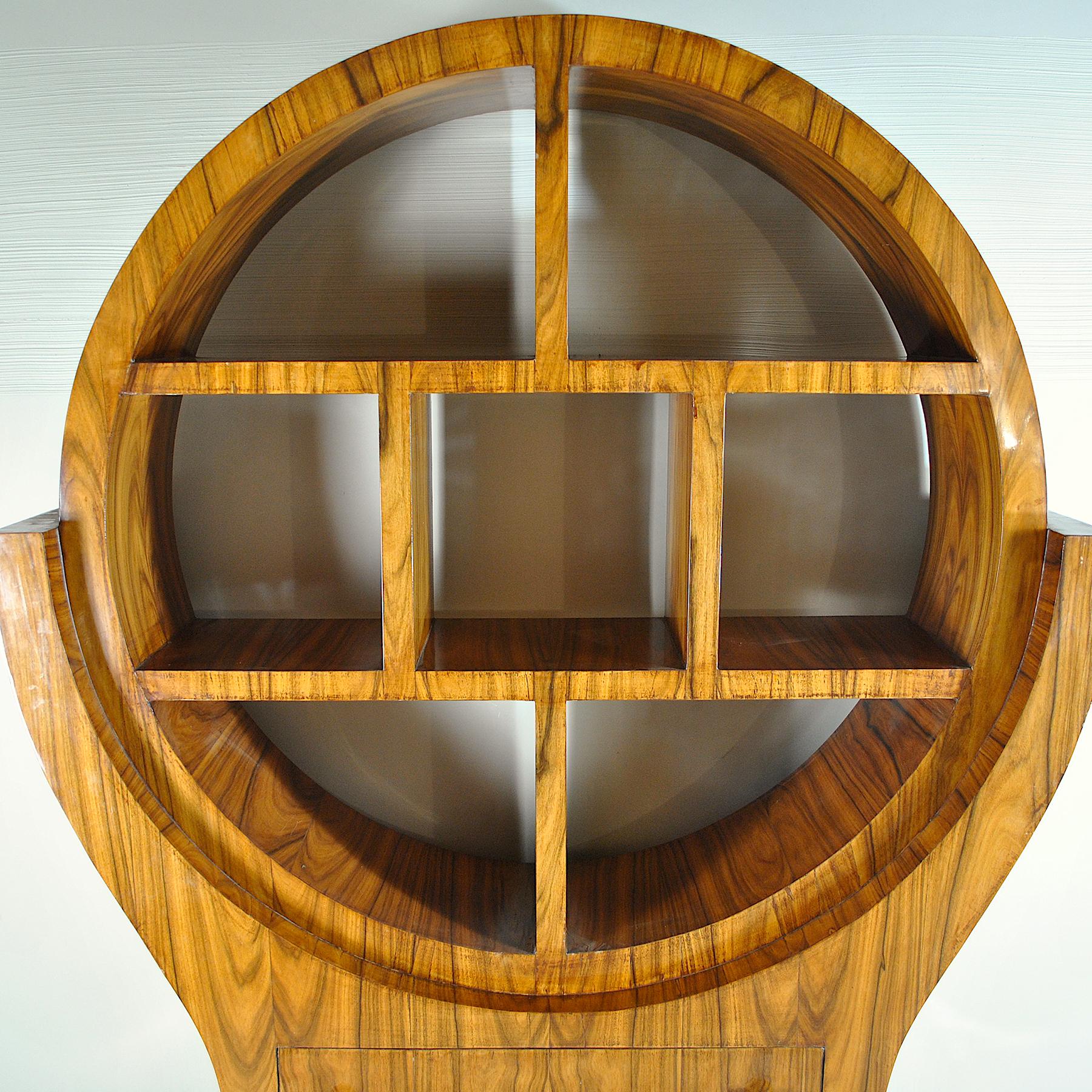 Italian Circular Bookcase, Early 1950s 5