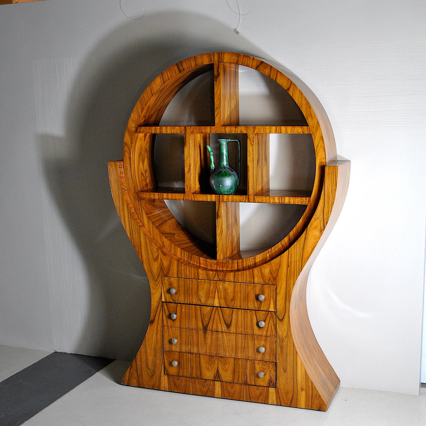 Italian Circular Bookcase, Early 1950s 8