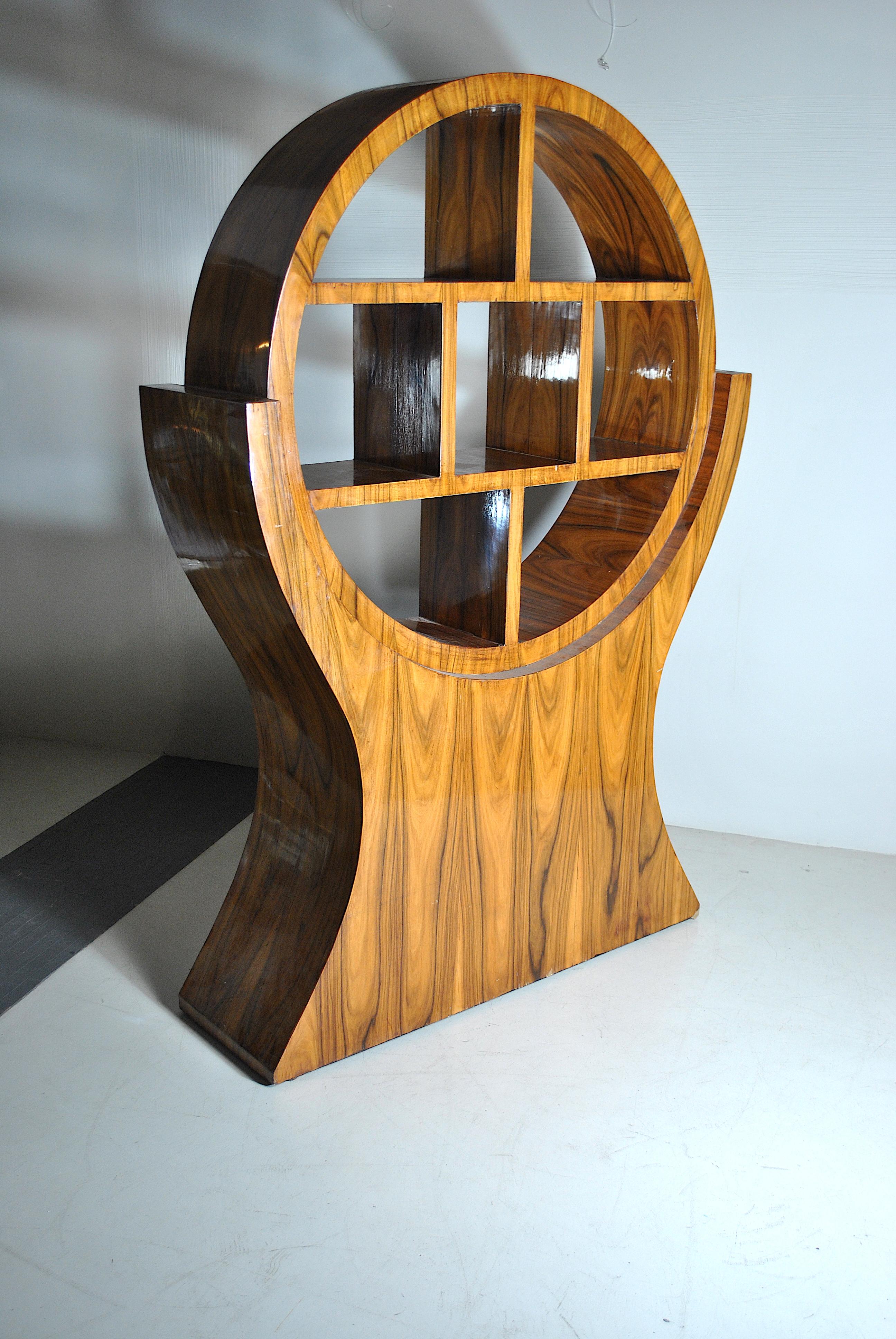 Italian Circular Bookcase, Early 1950s 13