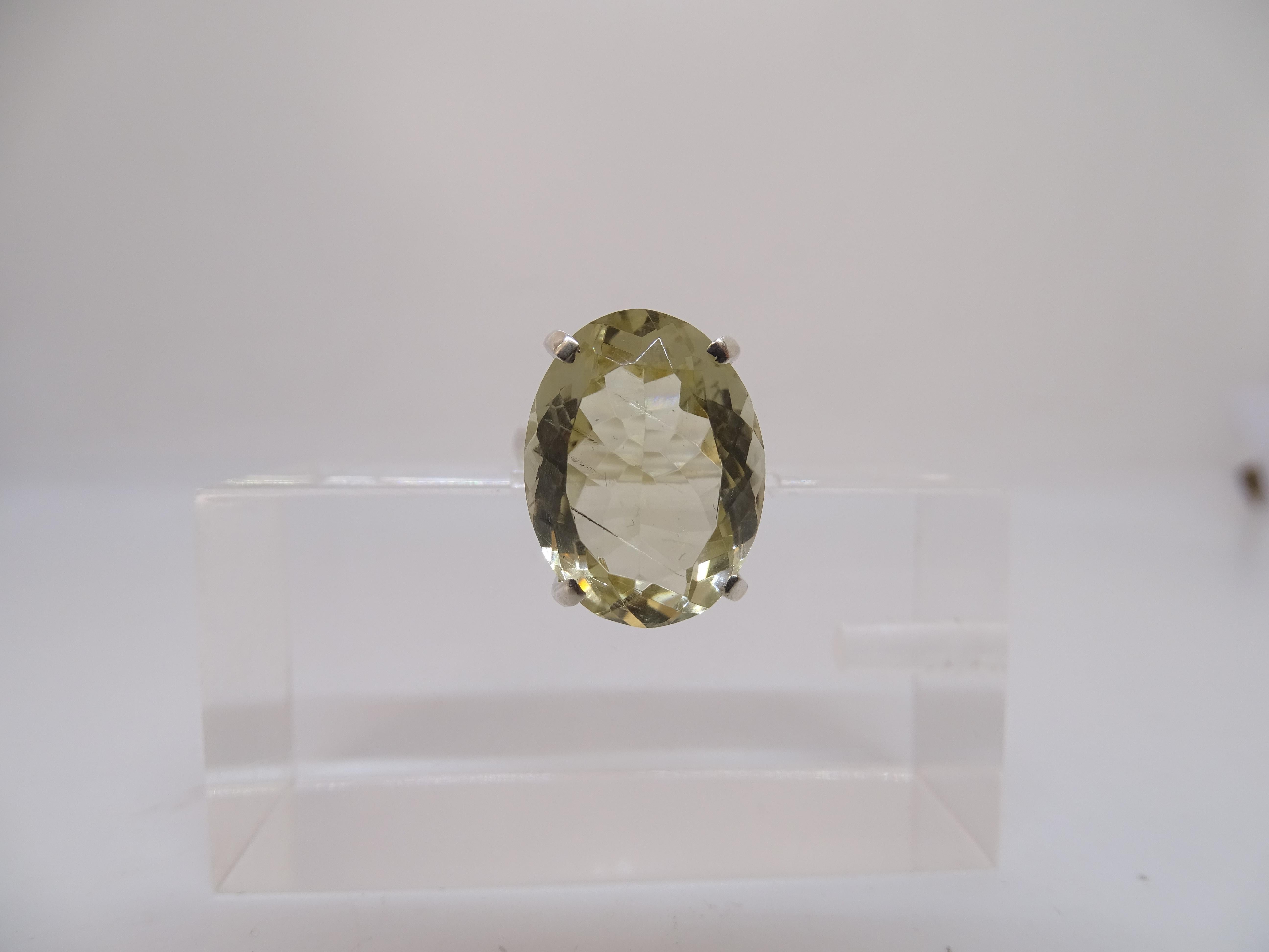 Anello Citrino italiano / Anello, Argento 925, 21° secolo in vendita 4