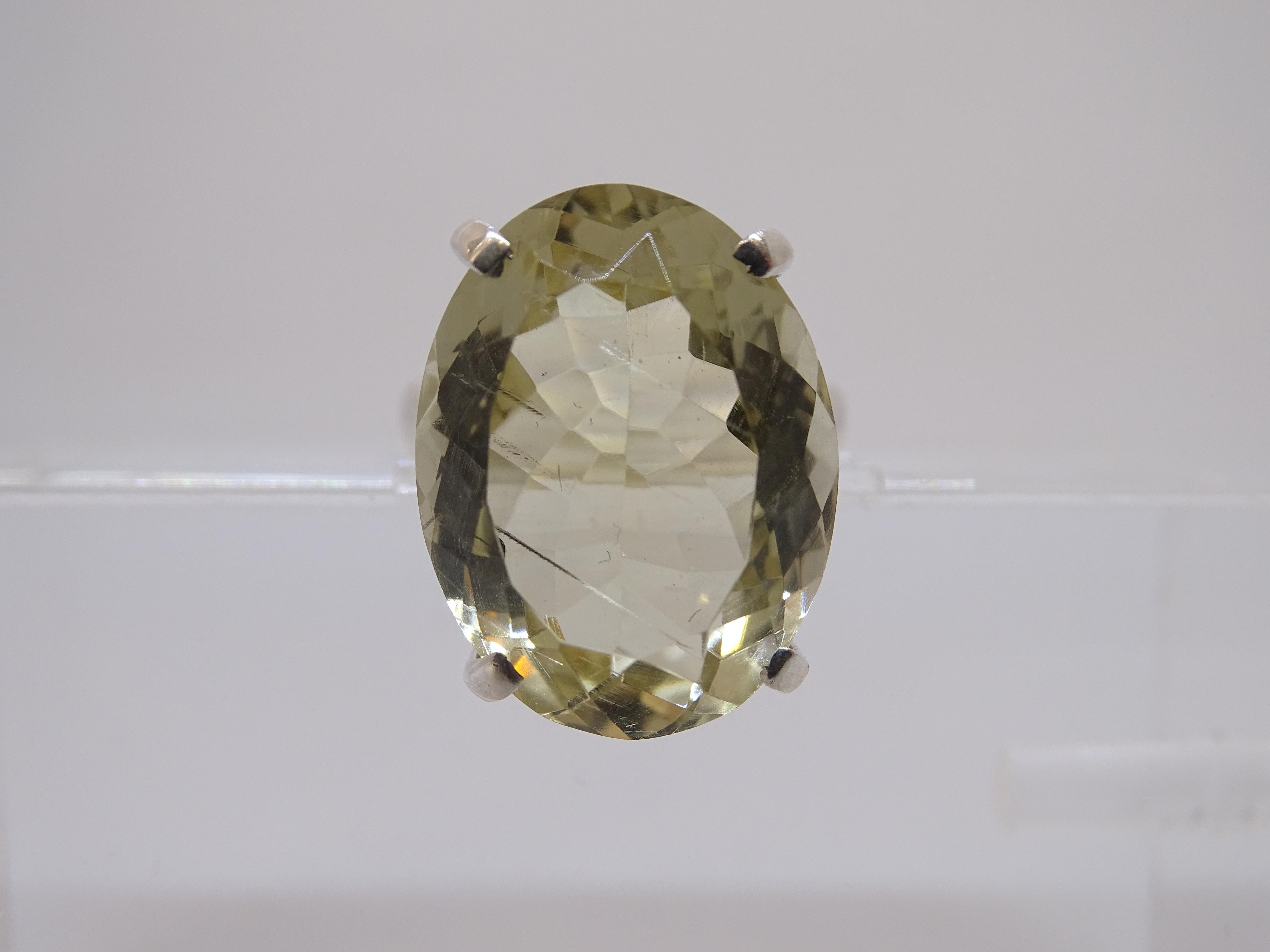 Anello Citrino italiano / Anello, Argento 925, 21° secolo in vendita 5