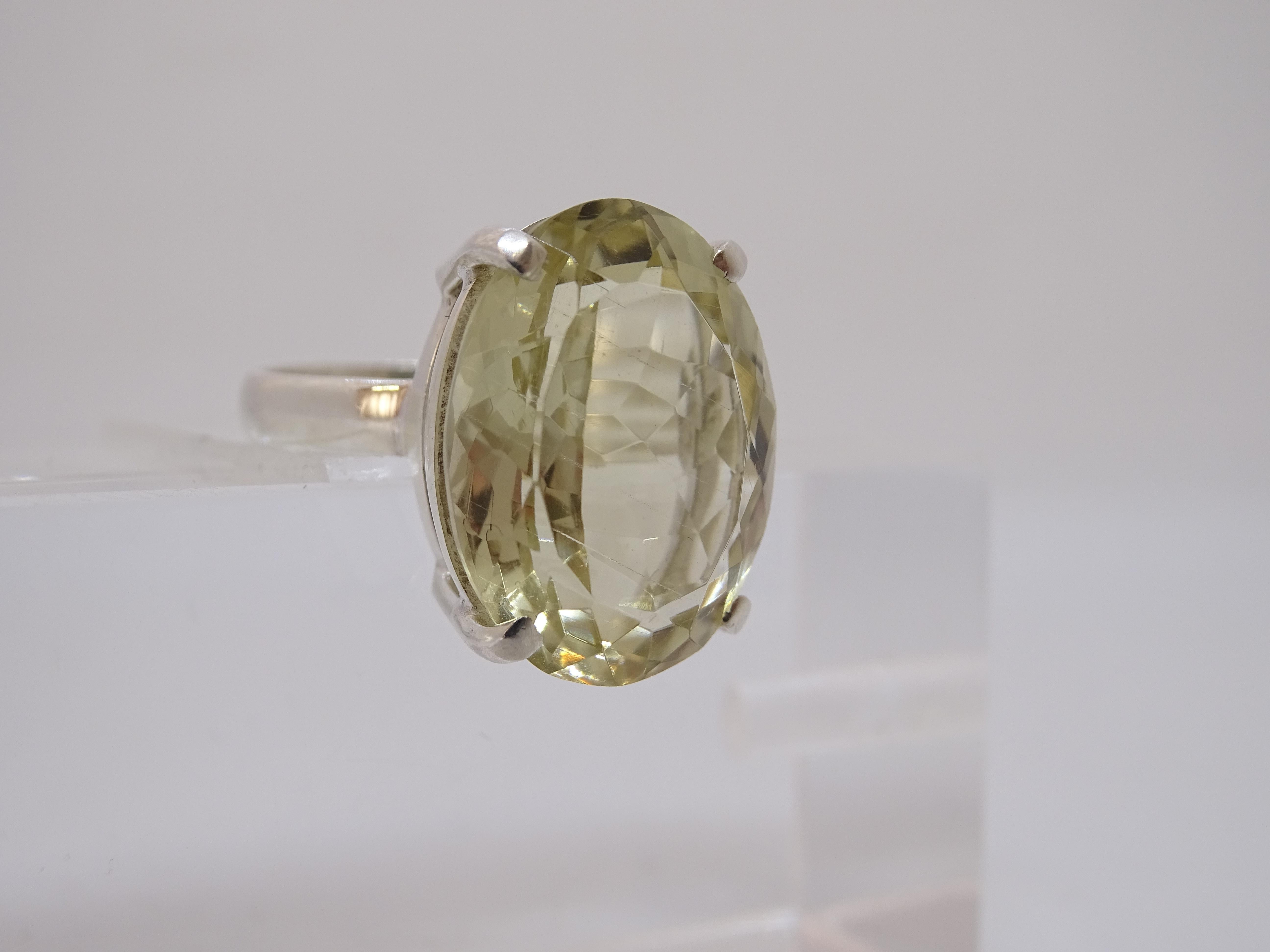 Anello Citrino italiano / Anello, Argento 925, 21° secolo in vendita 6