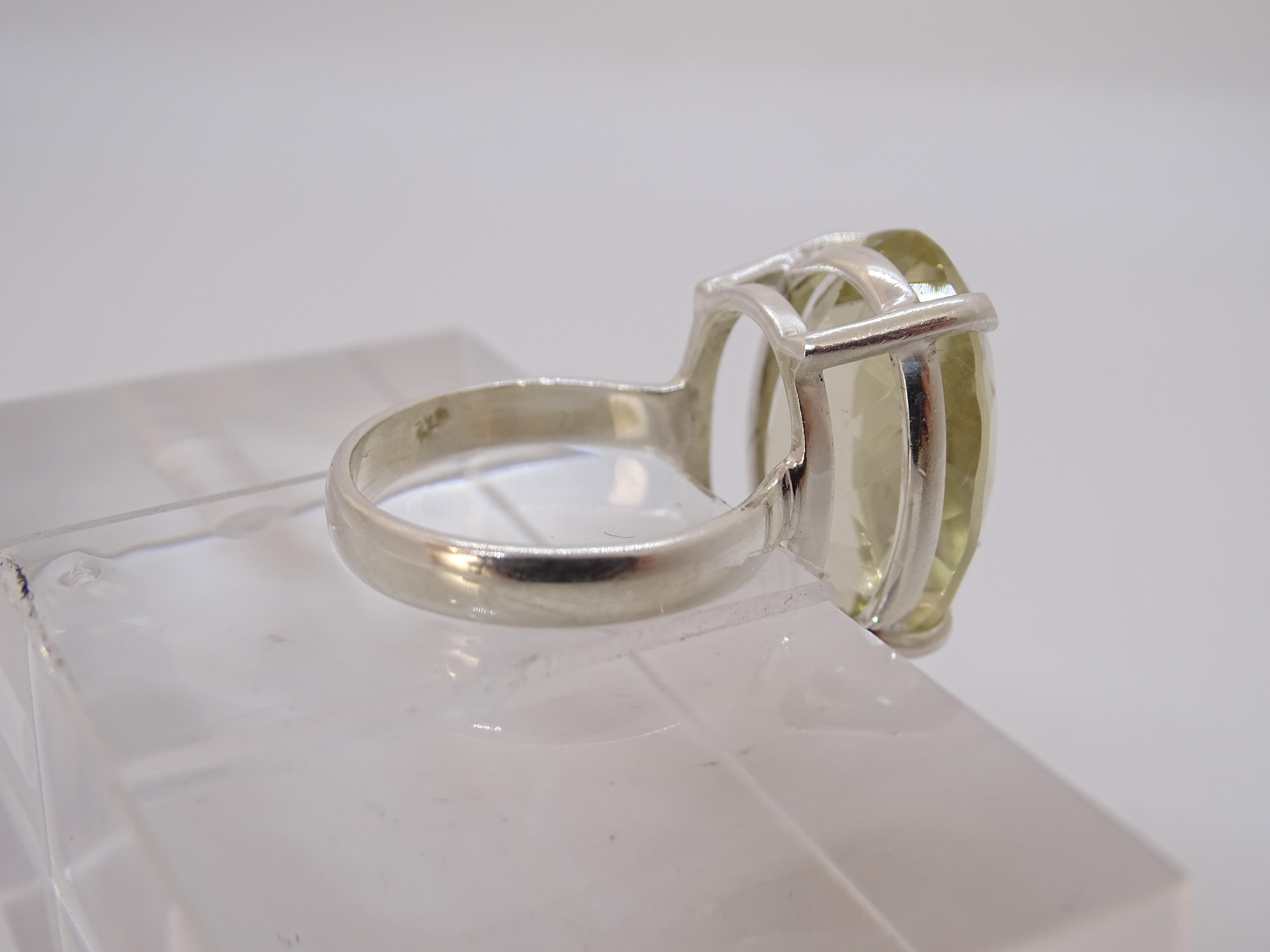 Anello Citrino italiano / Anello, Argento 925, 21° secolo in vendita 10