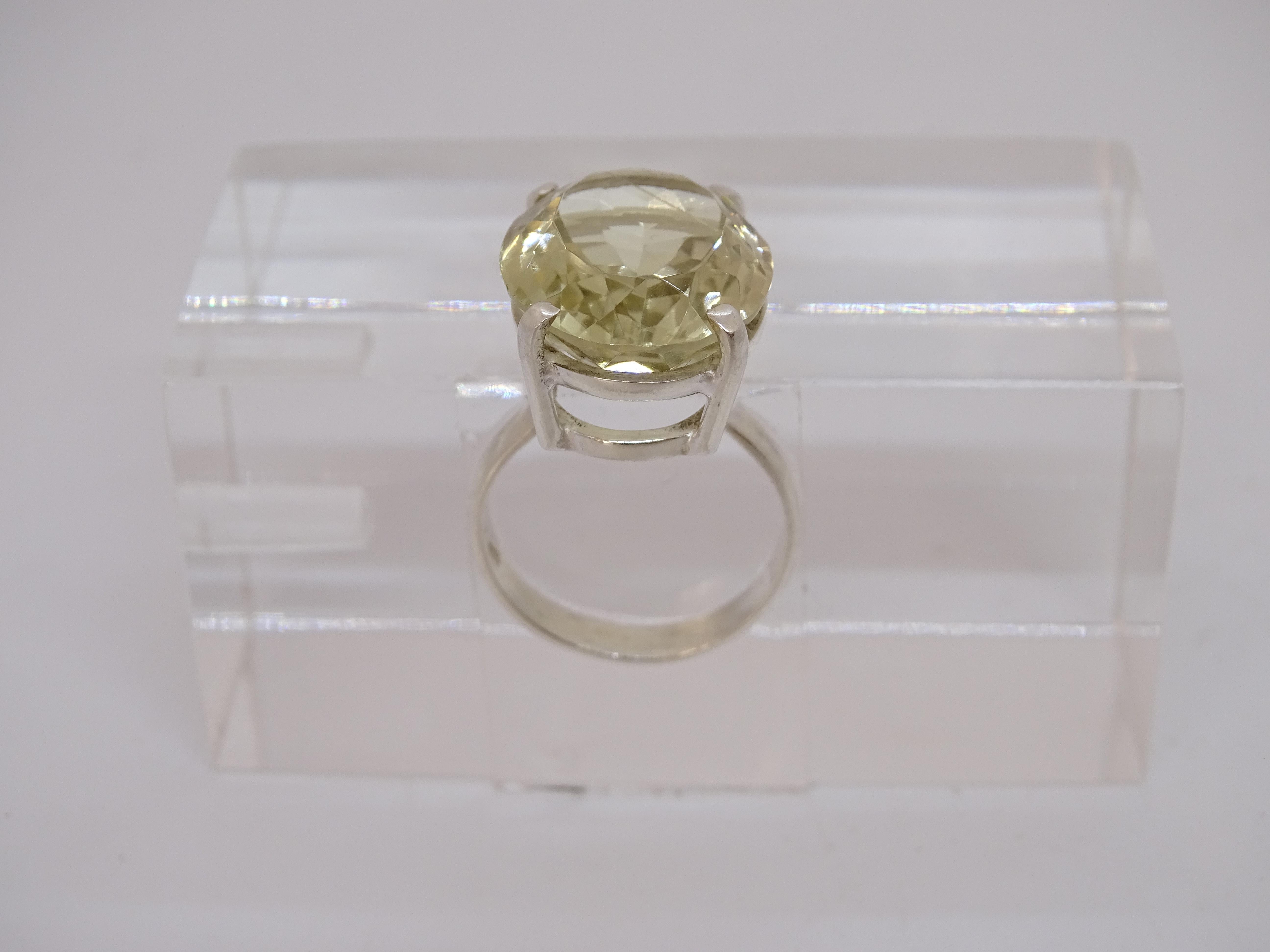 Anello Citrino italiano / Anello, Argento 925, 21° secolo in vendita 12