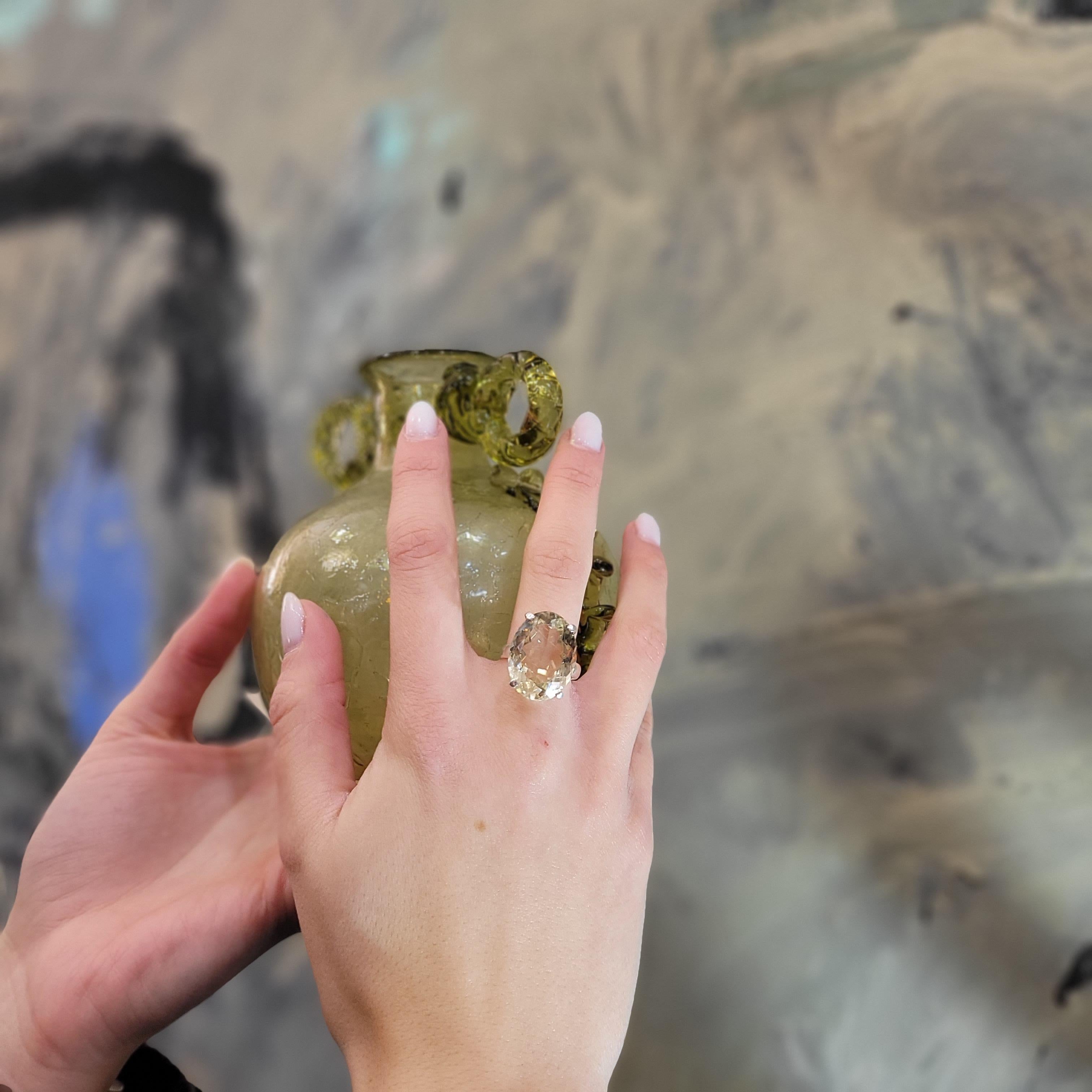 Anello Citrino italiano / Anello, Argento 925, 21° secolo In condizioni buone in vendita a VALLADOLID, ES