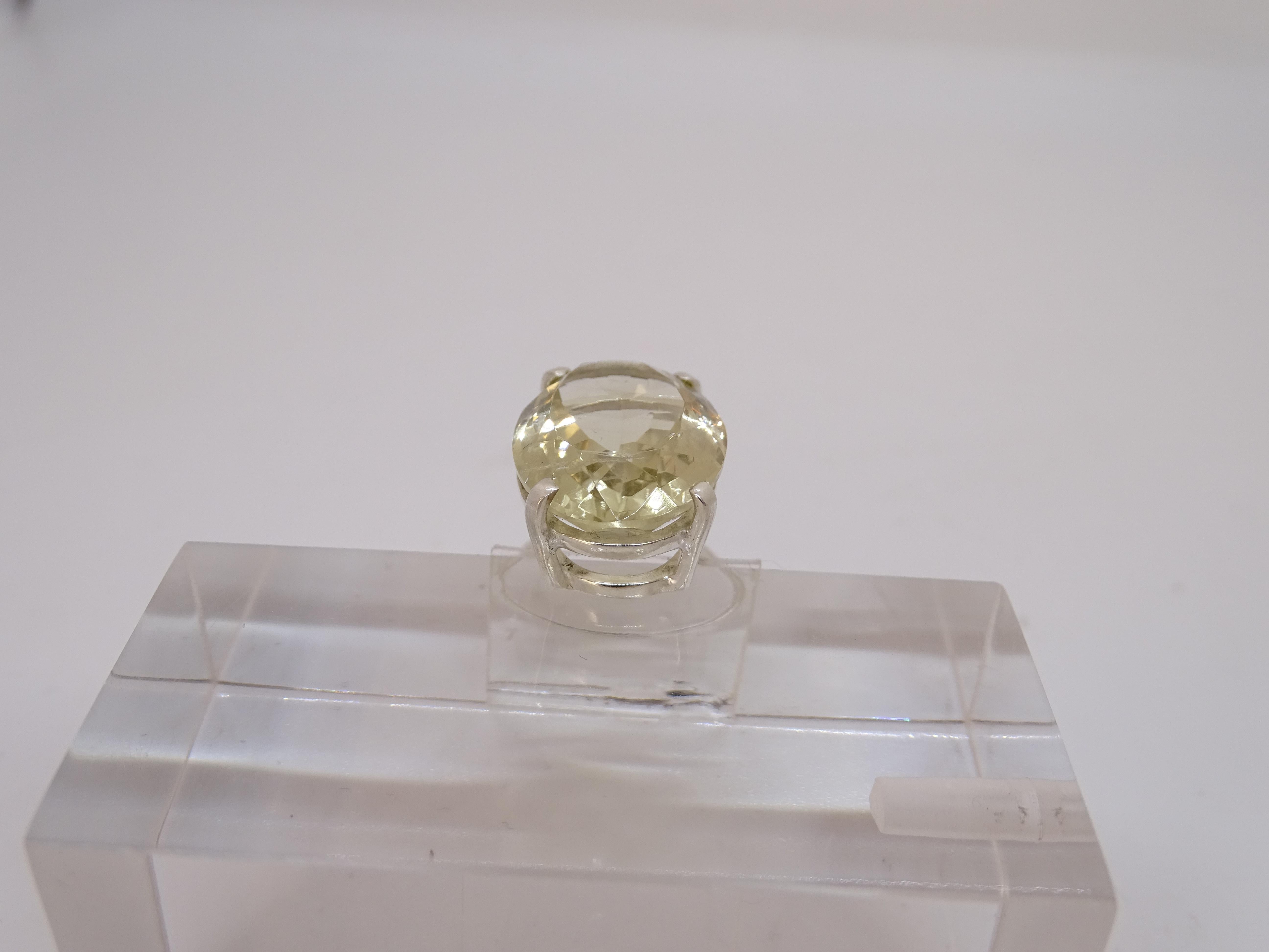 Anello Citrino italiano / Anello, Argento 925, 21° secolo in vendita 2