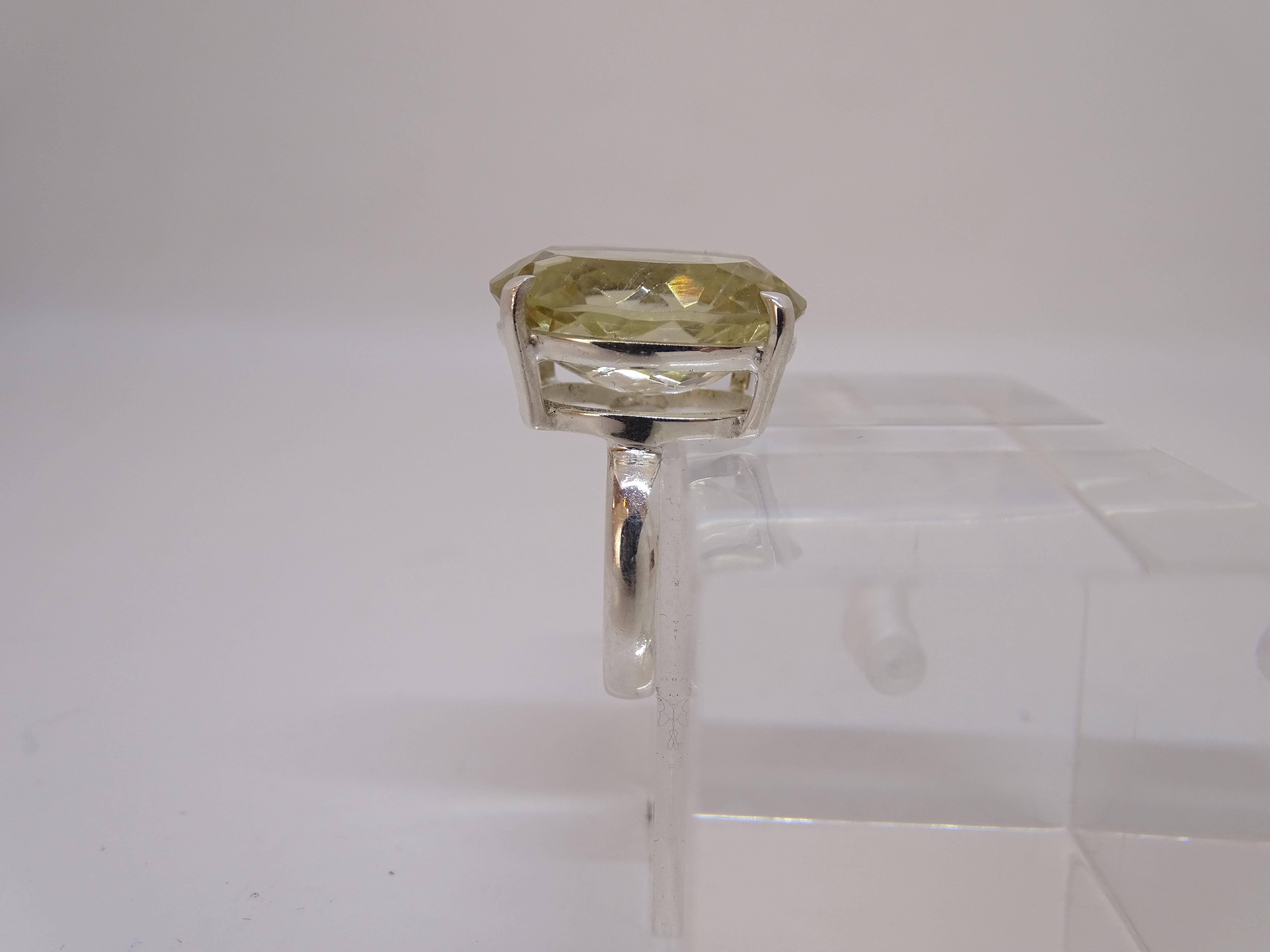 Anello Citrino italiano / Anello, Argento 925, 21° secolo in vendita 3