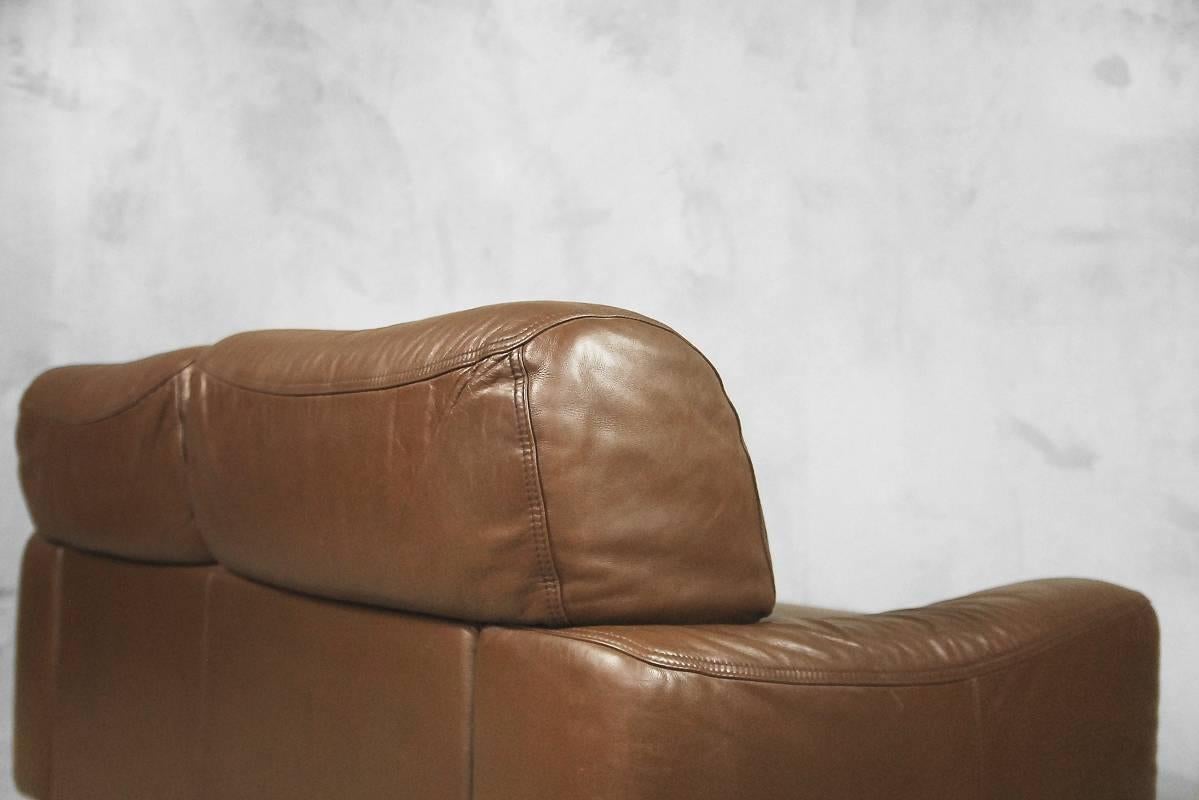 Late 20th Century Italian Classic Leather Sofa from Brunati, 1970s For Sale