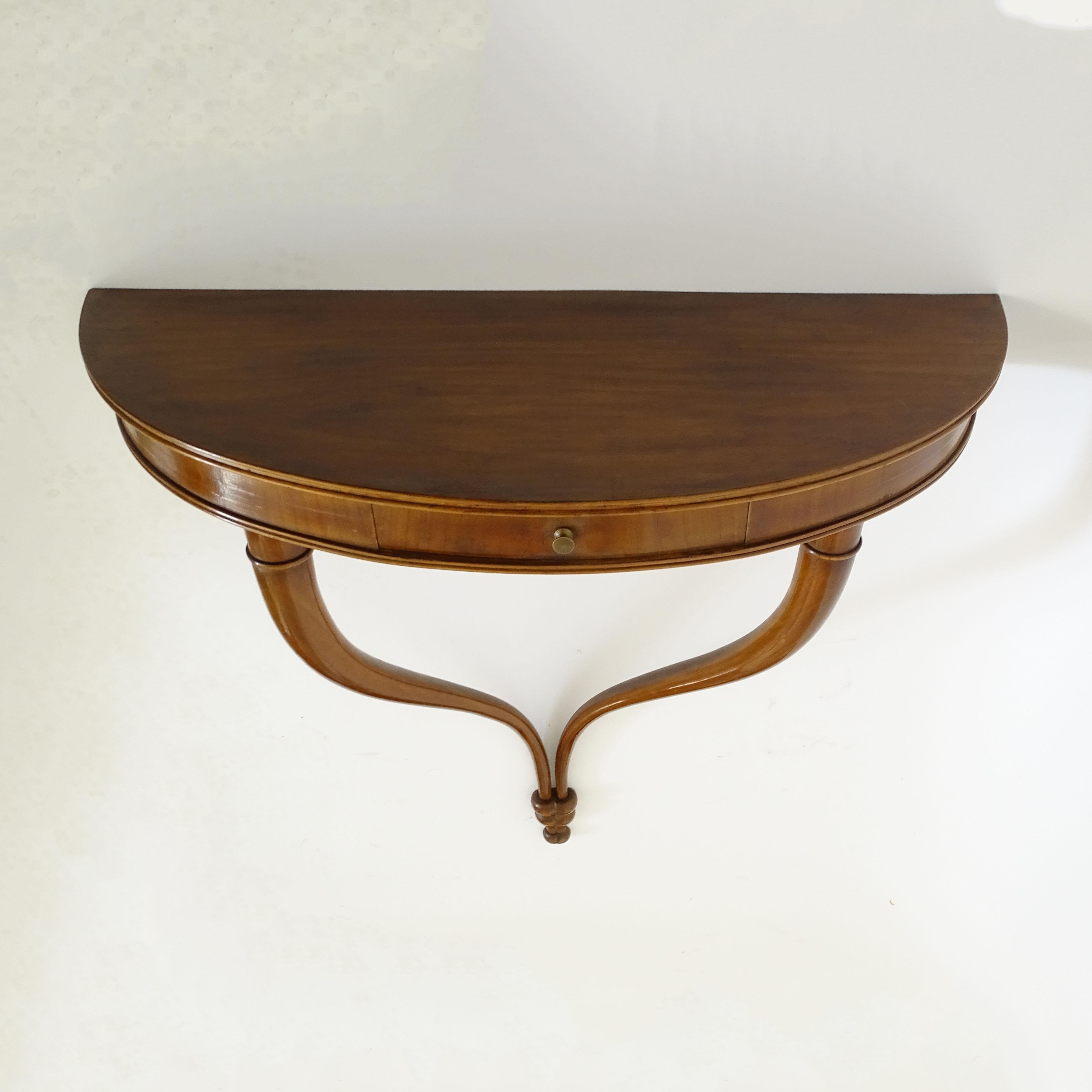 Milieu du XXe siècle Console murale classique italienne des années 1950 avec un tiroir en vente