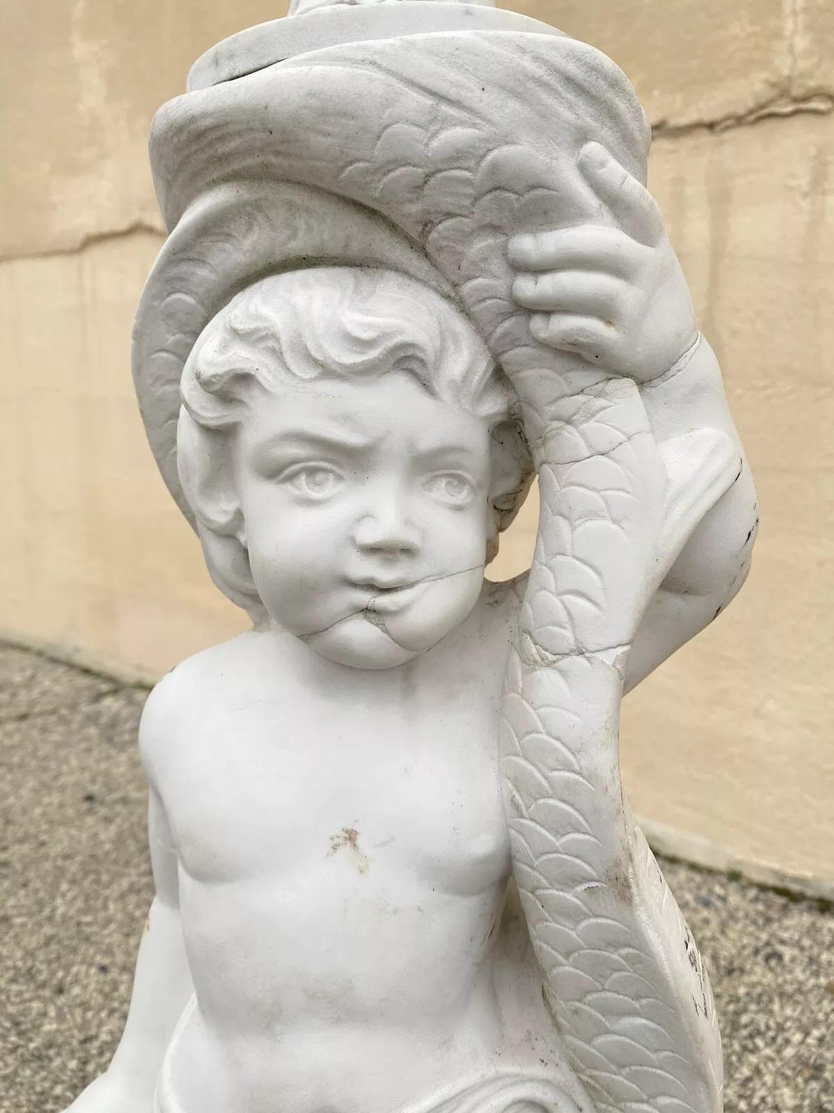 Statue de fontaine en marbre classique italien sculpté 31