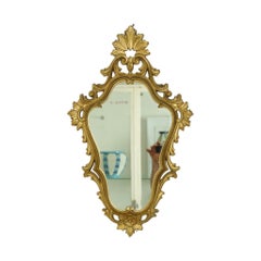 Italian Classical Crested Mirror Gold Baroque Rococo 57cm