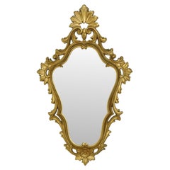 Italian Classical Crested Mirror Gold Baroque Rococo 57cm