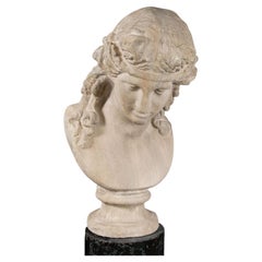 Italian Classical Garden Bust " Female " End 19th Century 