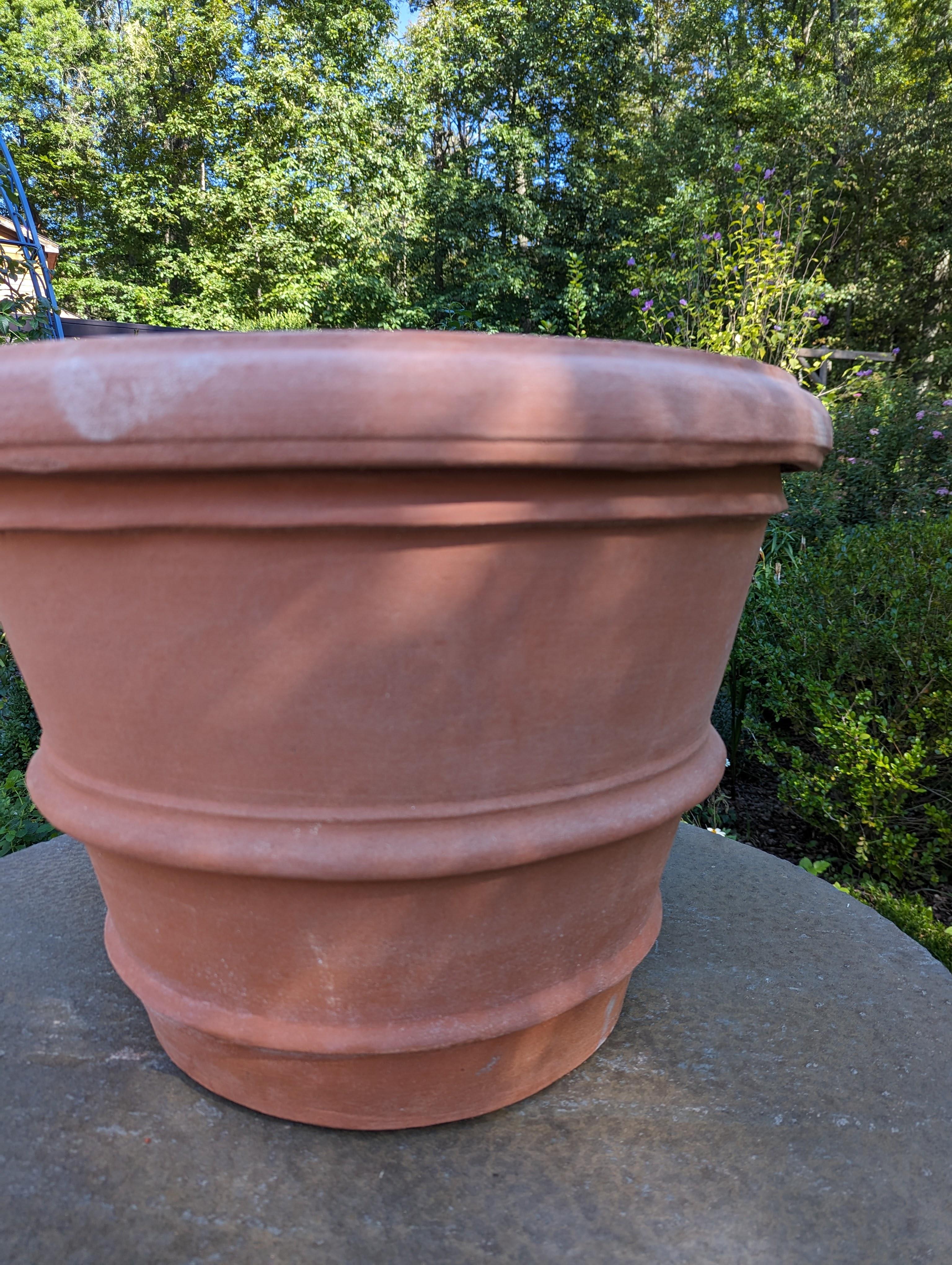 Pot en terre cuite au design 