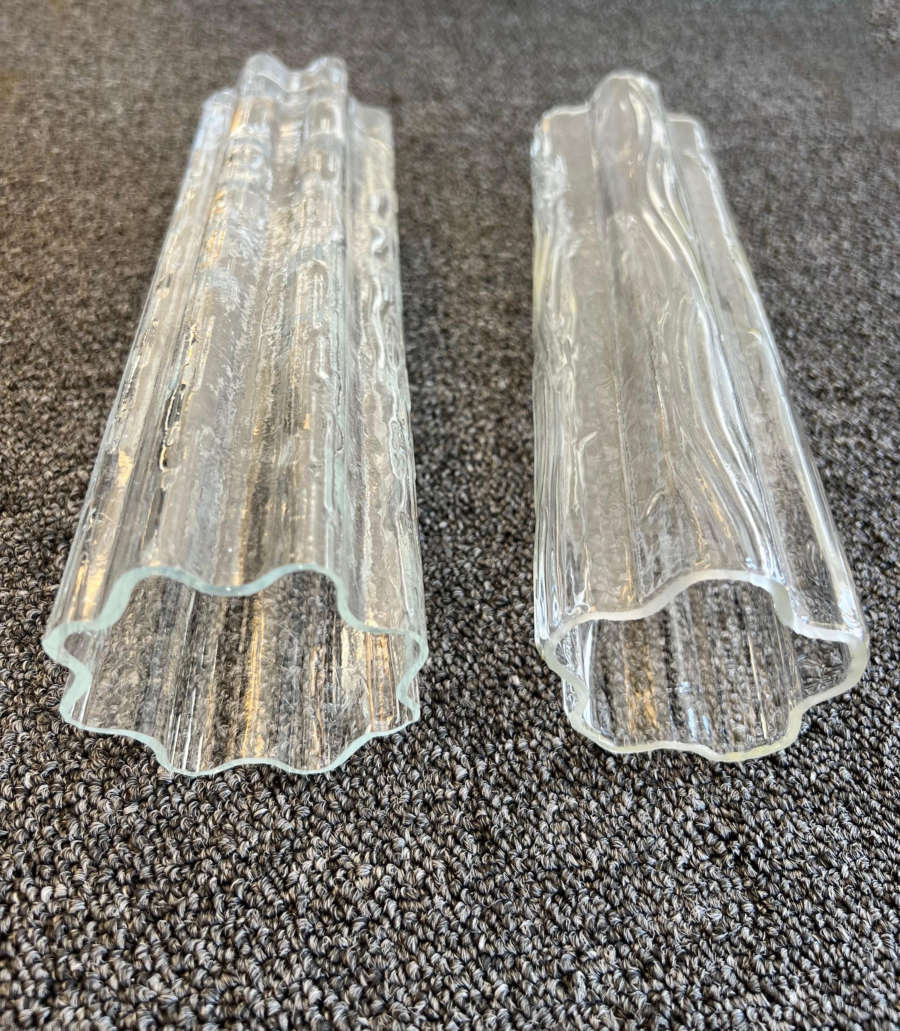 Italian Clear Murano Glass “Tronchi” Chandelier  For Sale 2