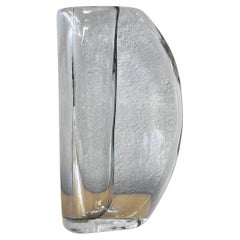 Italian Clear Murano Glass Vase by Cenedese