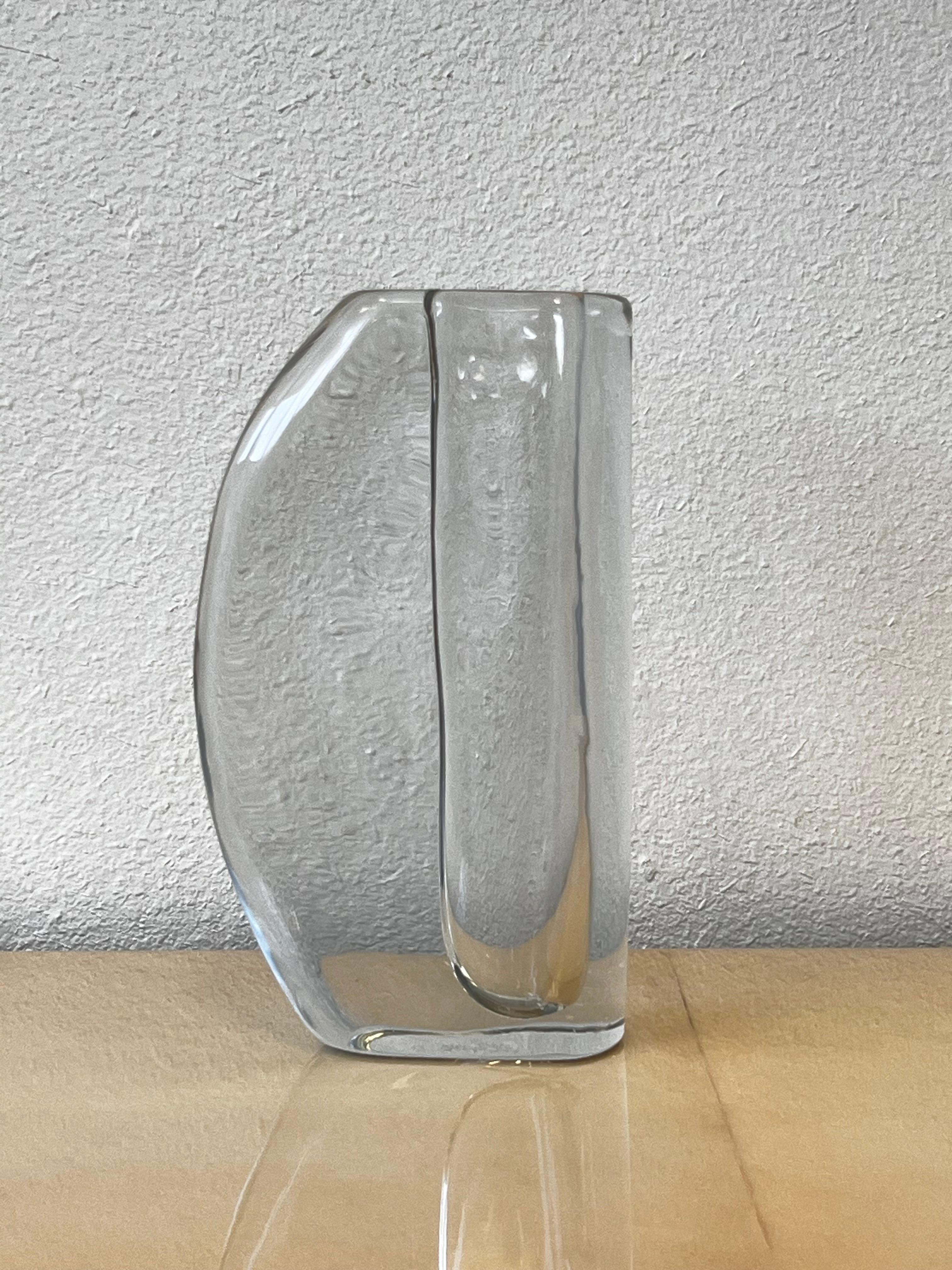 Moderno Vaso italiano in vetro di Murano trasparente di Cenedese in vendita