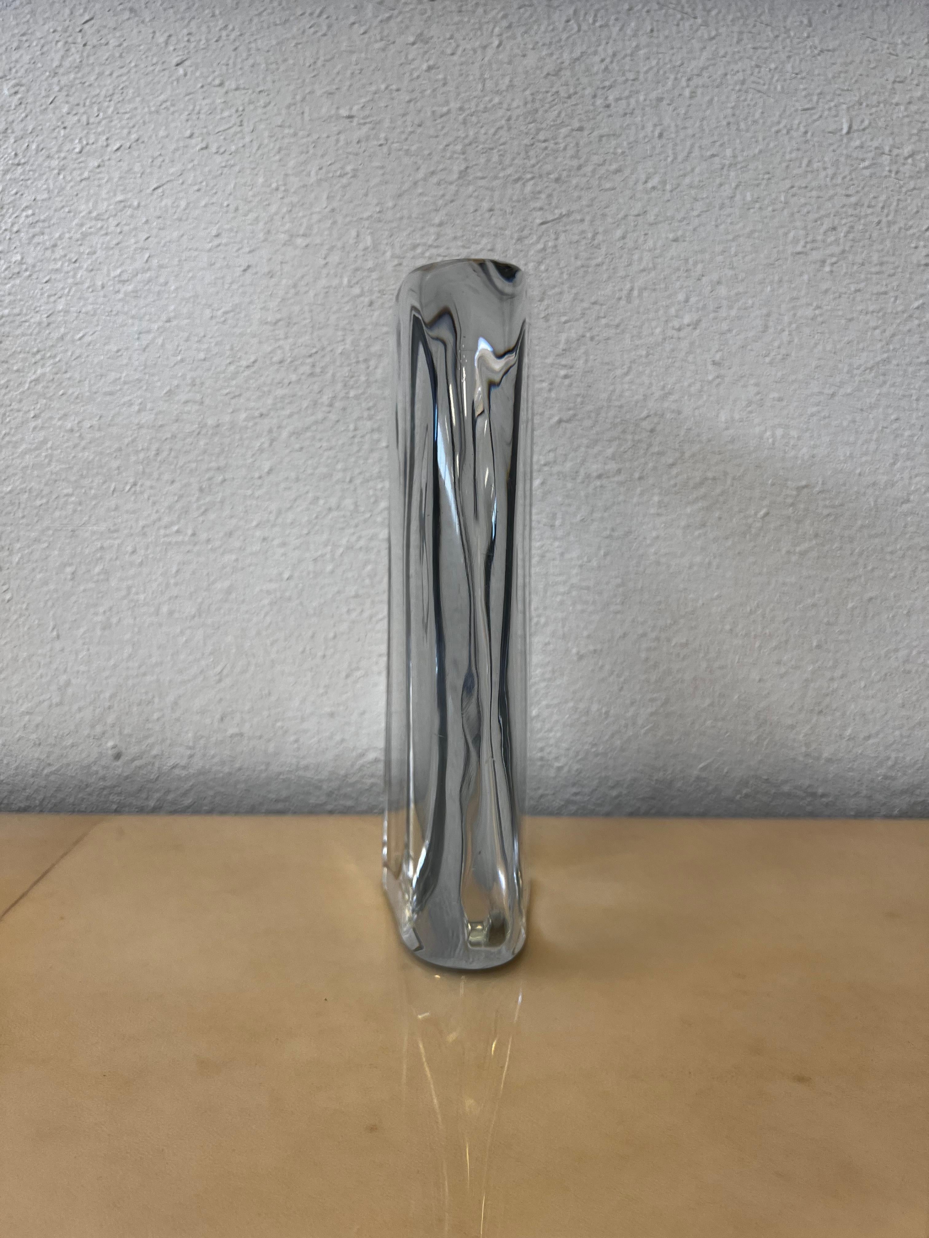 Fatto a mano Vaso italiano in vetro di Murano trasparente di Cenedese in vendita