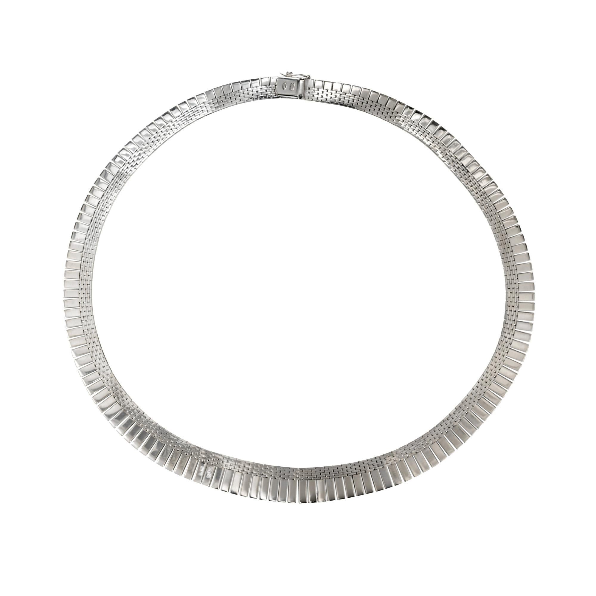 Toscana Italiana Platinum or Gold Plated Graduated Cleopatra Necklace
